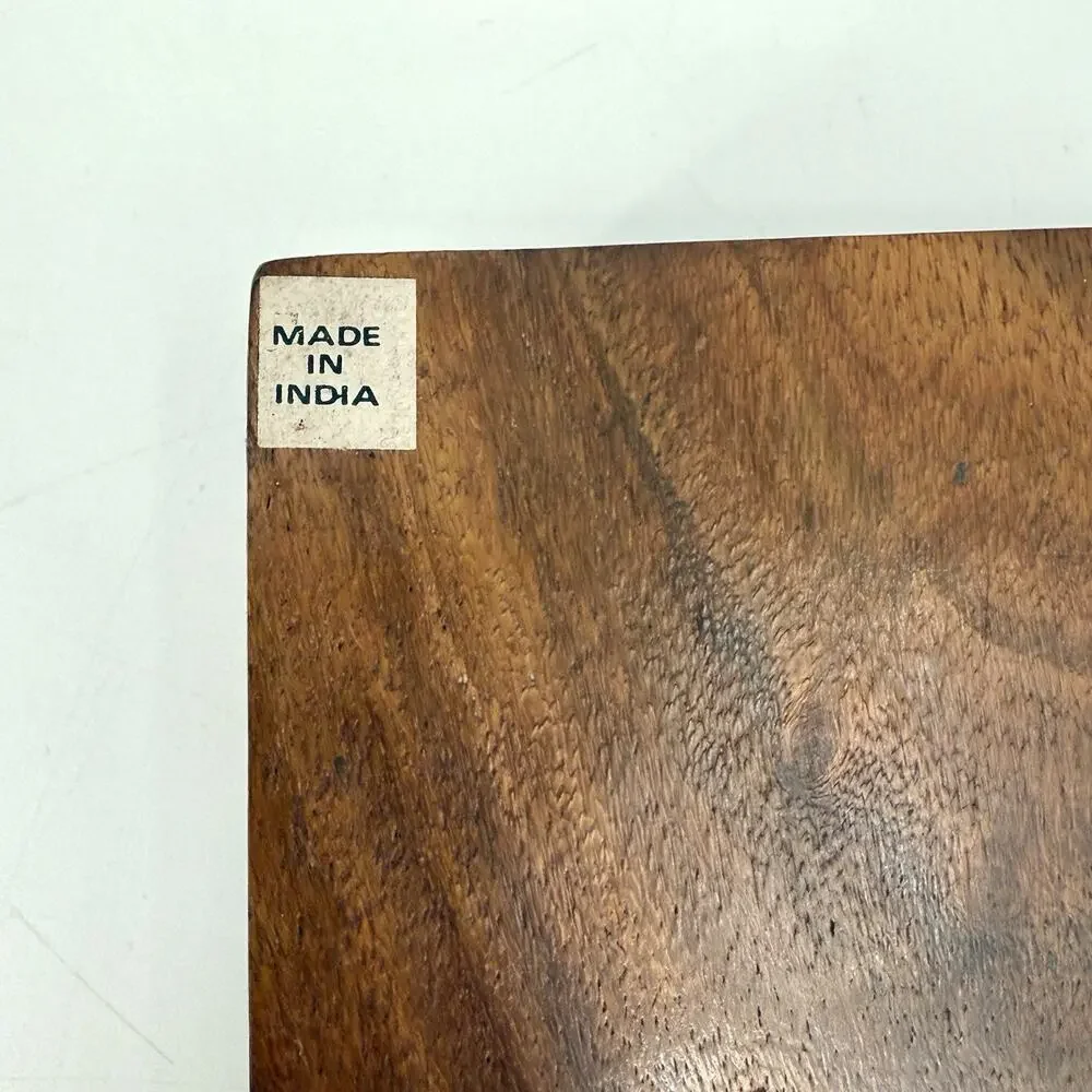 VTG 1970s House Of Lloyd Book-Shaped Brass & Wood Faux-Book Trinket Lock Box